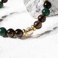 大地之歌 | B05鈦晶水草瑪瑙茶晶黑曜石手鍊_5