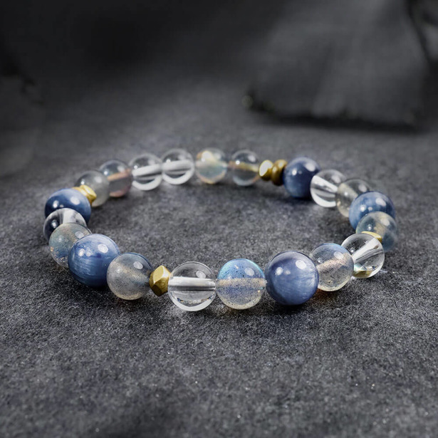 浩瀚無垠 | B11藍晶石拉長石白水晶水晶手鍊