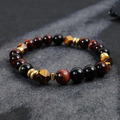 生命之源 | B12紅虎眼黃虎眼黑曜石水晶手鍊_2