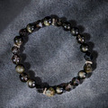 黑武士 | B18金沙黑曜石茶晶手鍊_2