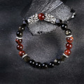 瑞獸貔貅 | 赤誠 | B20紅虎眼石金沙黑曜石水晶手鍊_2