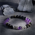 瑞獸貔貅 | 祥瑞 | B23紫水晶金沙黑曜石手鍊_5