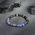 啟動 | 溝通紓壓 B32黑曜石藍紋石手鍊_2