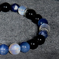星軌 | B38藍晶石月光石黑曜石手鍊_5