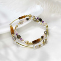 波西米亞小鎮 | D03虎眼石拉長石白水晶雙圈手鍊