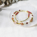 夢境與浪花 | D04粉晶橙月光石玫瑰石水晶雙圈手鍊_3
