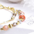 燦爛千陽 | D13太陽石橙月光石雙圈手鍊_2