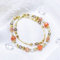 燦爛千陽 | D13太陽石橙月光石雙圈手鍊_4