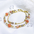 燦爛千陽 | D13太陽石橙月光石雙圈手鍊