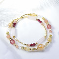 日光香頌 | D14鈦晶紅草莓晶石榴石雙圈手鍊_4