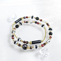 夜色薔薇 | D15金運石黑髮晶石榴石雙圈手鍊_3