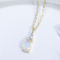 月光夢境 | 925銀厚鍍18K金月光石項鍊 P01(雙色可選)_5