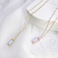 星辰流光 | 925銀厚鍍18K金拉長石項鍊 P07(雙色可選)_2