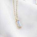 星辰流光 | 925銀厚鍍18K金拉長石項鍊 P07(雙色可選)_5