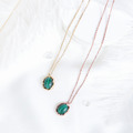 女爵的邀請函 | 925銀厚鍍18K金孔雀石項鍊 P08(雙色可選)_2