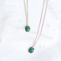女爵的邀請函 | 925銀厚鍍18K金孔雀石項鍊 P08(雙色可選)_4