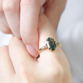 仲夏夜之夢 | 925銀厚鍍18K金水草瑪瑙戒指 R03(雙色可選)_8