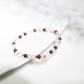 長椅上的夾竹桃 | S01石榴石粉晶白水晶手鍊