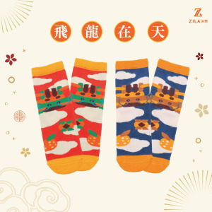 ZILA 飛龍在天親子襪(藝術家聯名款)｜2尺寸