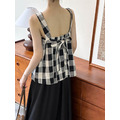 黑白刷墨格紋背心_1