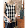 黑白刷墨格紋背心_11
