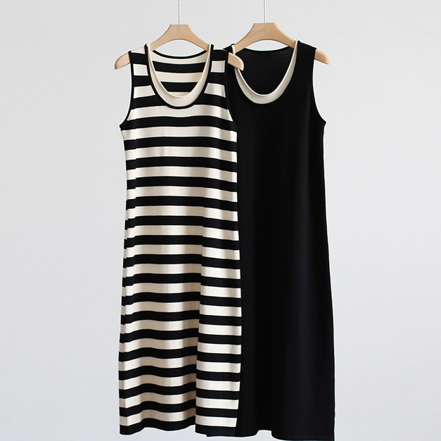 假兩件時髦細緻連身裙 2色(現貨)