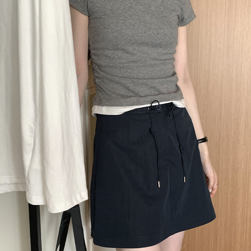 捲捲側口袋半身裙
