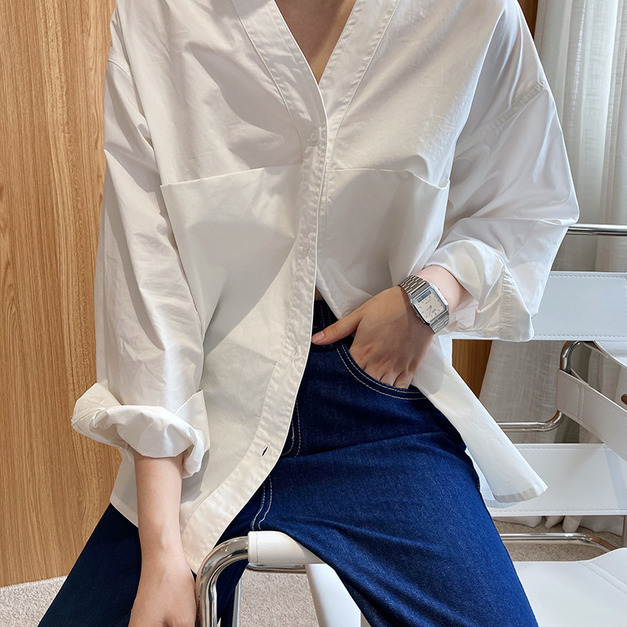 冰島簡約白襯衫(現貨)