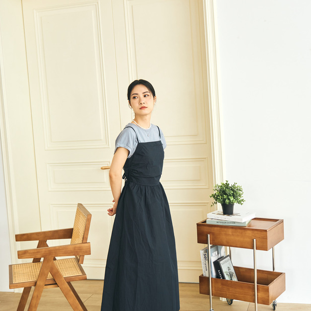 設計感綁帶吊帶裙裝