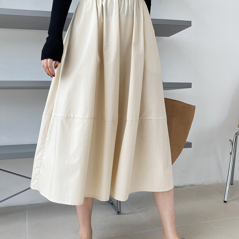 舒適高支棉澎澎裙3色 (米現貨)