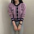 秋季小香風金釦針織外套 3色 (現貨)_10