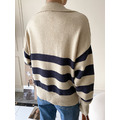 大v翻領條紋針織衫_4
