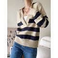 大v翻領條紋針織衫_12