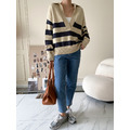 大v翻領條紋針織衫_16