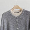 撞色假兩件百搭針織衫 (大象灰現貨)_14