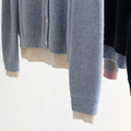撞色假兩件百搭針織衫 (大象灰現貨)_11