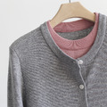 撞色假兩件百搭針織衫 (大象灰現貨)_18
