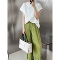 落肩蝙蝠袖棉質上衣 3色(白現貨)_19