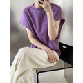 落肩蝙蝠袖棉質上衣 3色(白現貨)_11
