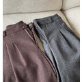 韓版毛呢寬鬆七分褲 (剩灰現貨)_26