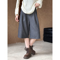 韓版毛呢寬鬆七分褲 (剩灰現貨)_7