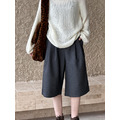 韓版毛呢寬鬆七分褲 (剩灰現貨)_9