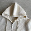 暖呼呼針織連帽外套 2色 (米白現貨)_9