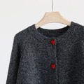 愛心釦針織外套 3色_10
