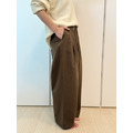 日式質感休閒闊腿褲 （咖啡色現貨)_4