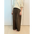 日式質感休閒闊腿褲 （咖啡色現貨)_9