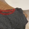 韓版撞色圓領條紋上衣 4色_11