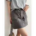 個性雙口袋工裝裙 2色_6