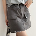 個性雙口袋工裝裙 2色