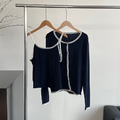 假日花針開衫背心兩件組 （剩藍、白）_14